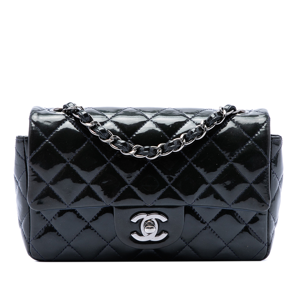 Pre-Loved Chanel Mini Rectangular Classic Patent Single Flap